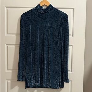 Soft Surroundings Midnight Velvet Top